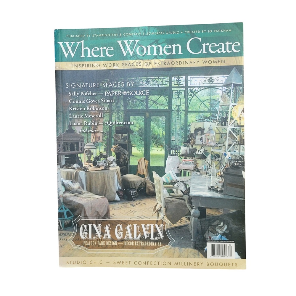 Where Women Create Magazine Feb Mar Apr 2010 Gina Galvin Stampington & Company